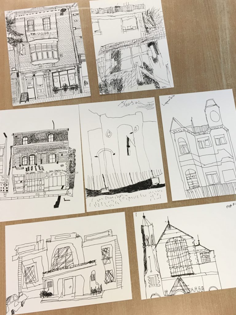 drawings of buildings